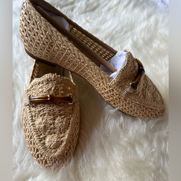 Talbots Woven Beige Espadrille Loafers